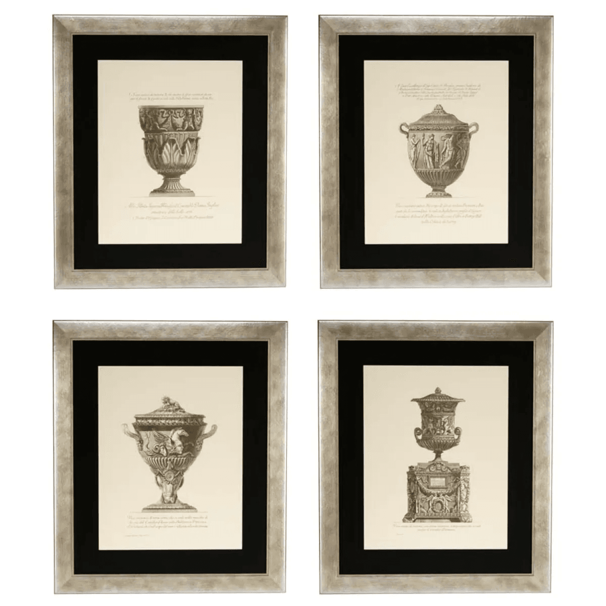 Eichholtz Giovanni Battista Wall Art, Set of 4, Silver Frame, 23.23"W (110131 YV0J041TR8)