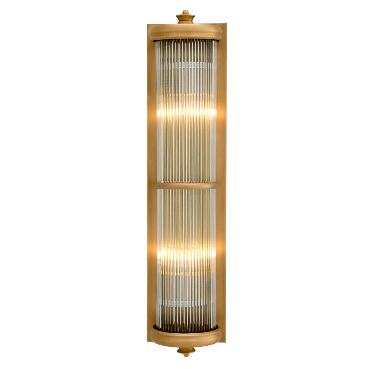 Eichholtz Glorious Wall Sconce, 2-Light, X-Large, Matte Brass, Clear Glass, 5.12"W (111306UL YV0J041YMM)