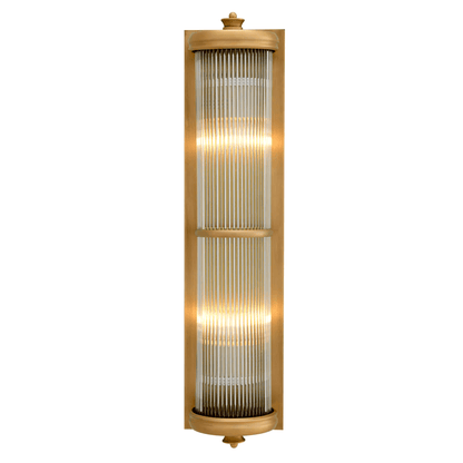 Eichholtz Glorious Wall Sconce, 2-Light, X-Large, Matte Brass, Clear Glass, 5.12"W (111306UL YV0J041YMM)