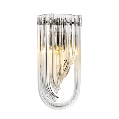 Eichholtz Greco Wall Sconce, 1-Light, Nickel, Clear Glass, 7.09"W (109534UL YV0J041YMP)