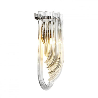 Eichholtz Greco Wall Sconce Nickel, Clear
