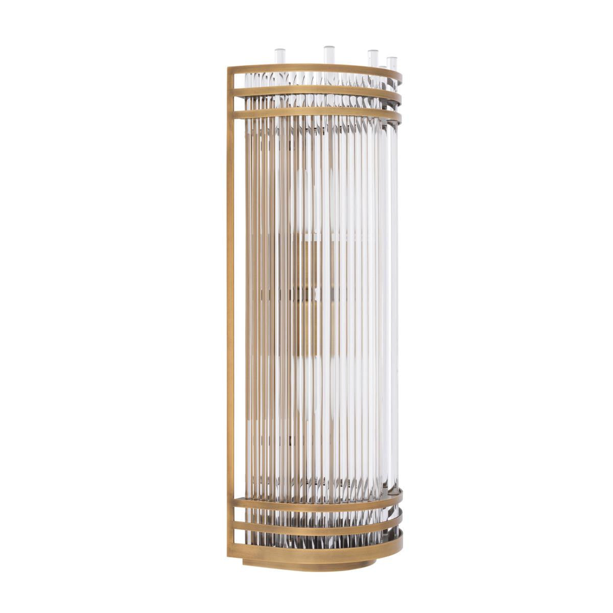 Eichholtz Gulf 2 Light Wall Sconce Bronze, Clear