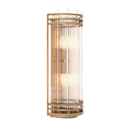 Eichholtz Gulf 2 Light Wall Sconce Antique Brass, Clear