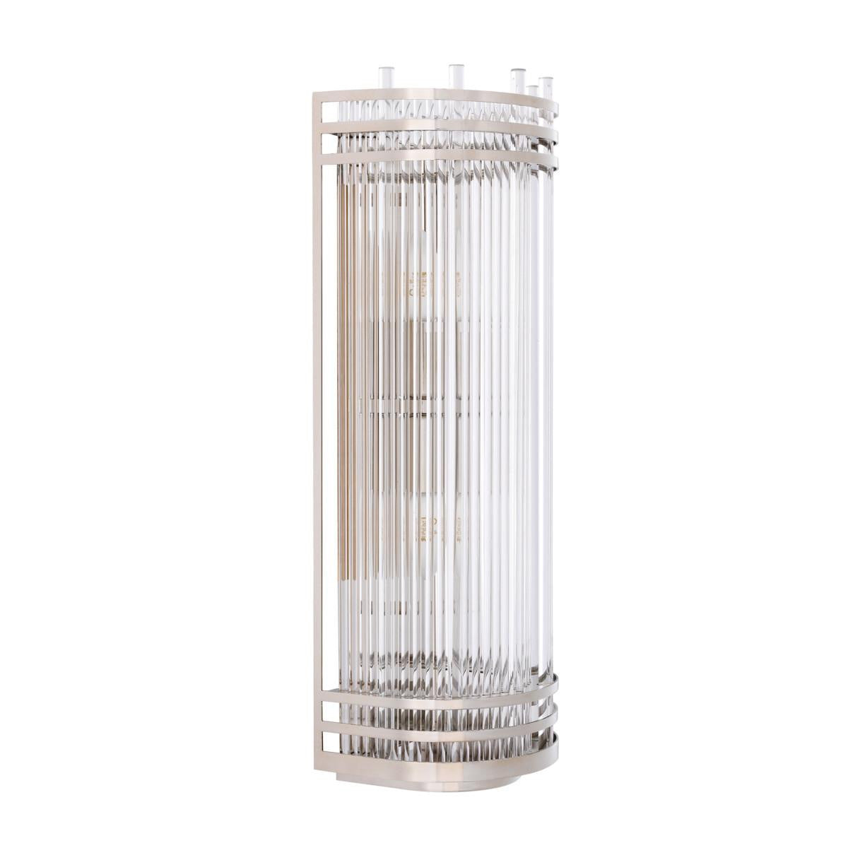 Eichholtz Gulf Wall Sconce, 2-Light, Large, Nickel, Clear Glass, 7.28"W (114801UL YV0J041YMT)