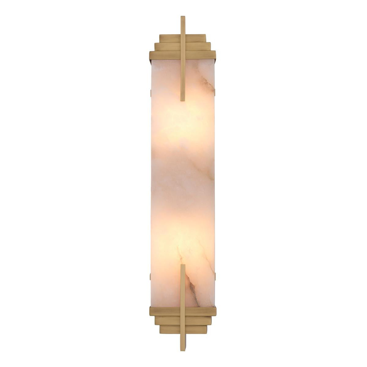 Eichholtz Harman Wall Sconce, 2-Light, Antique Brass, Alabaster, 4.13"W (116601UL YV0J041YMX)