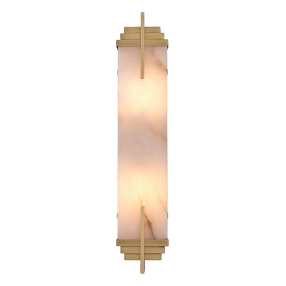Eichholtz Harman Wall Sconce, 2-Light, Antique Brass, Alabaster, 4.13"W (116601UL YV0J041YMX)