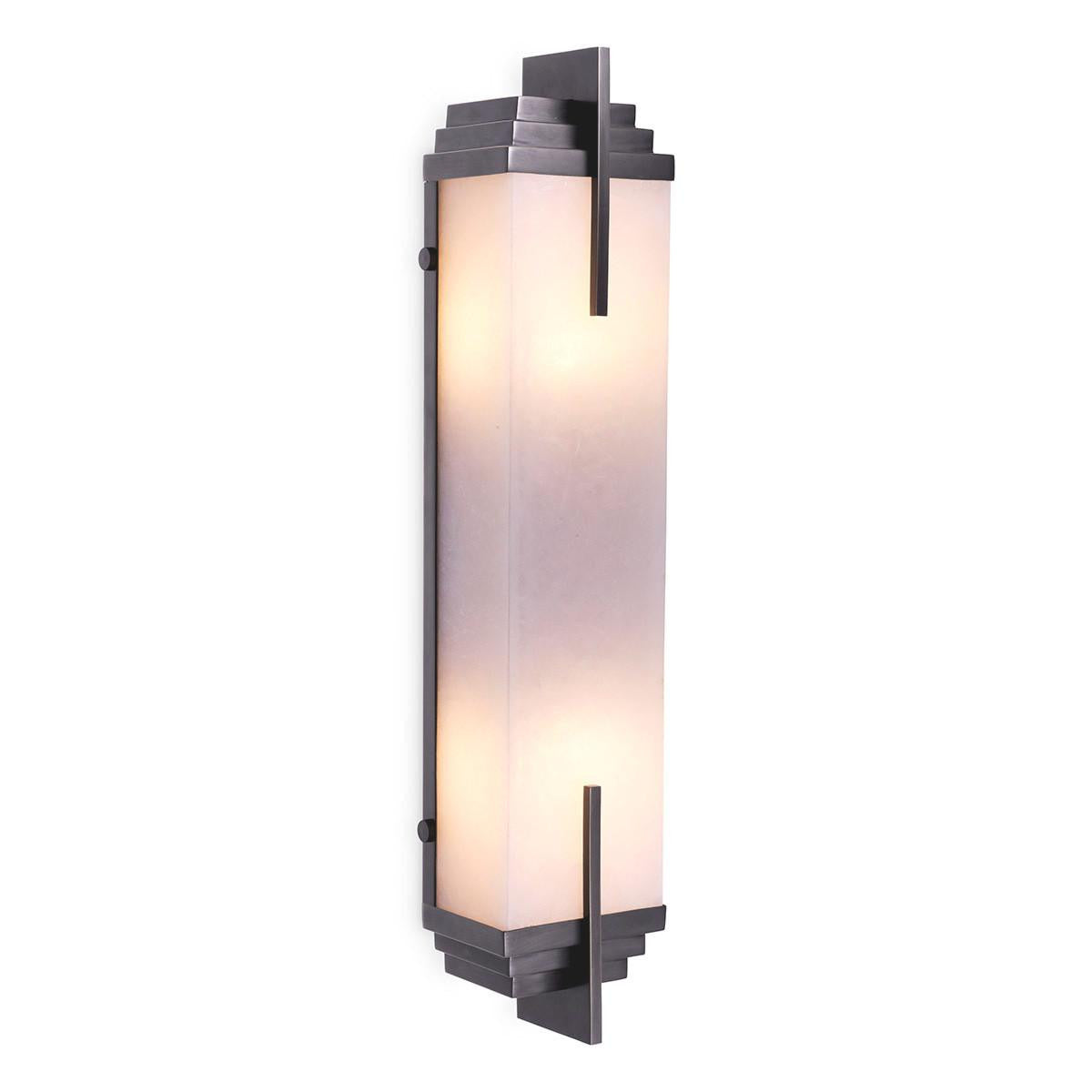 Eichholtz Harman Wall Sconce, 2-Light, Bronze, Alabaster, 4.13"W (116314UL YV0J041YMY)