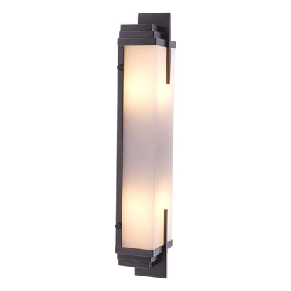 Eichholtz Harman Wall Sconce, 2-Light, Bronze, Alabaster, 4.13"W (116314UL YV0J041YMY)