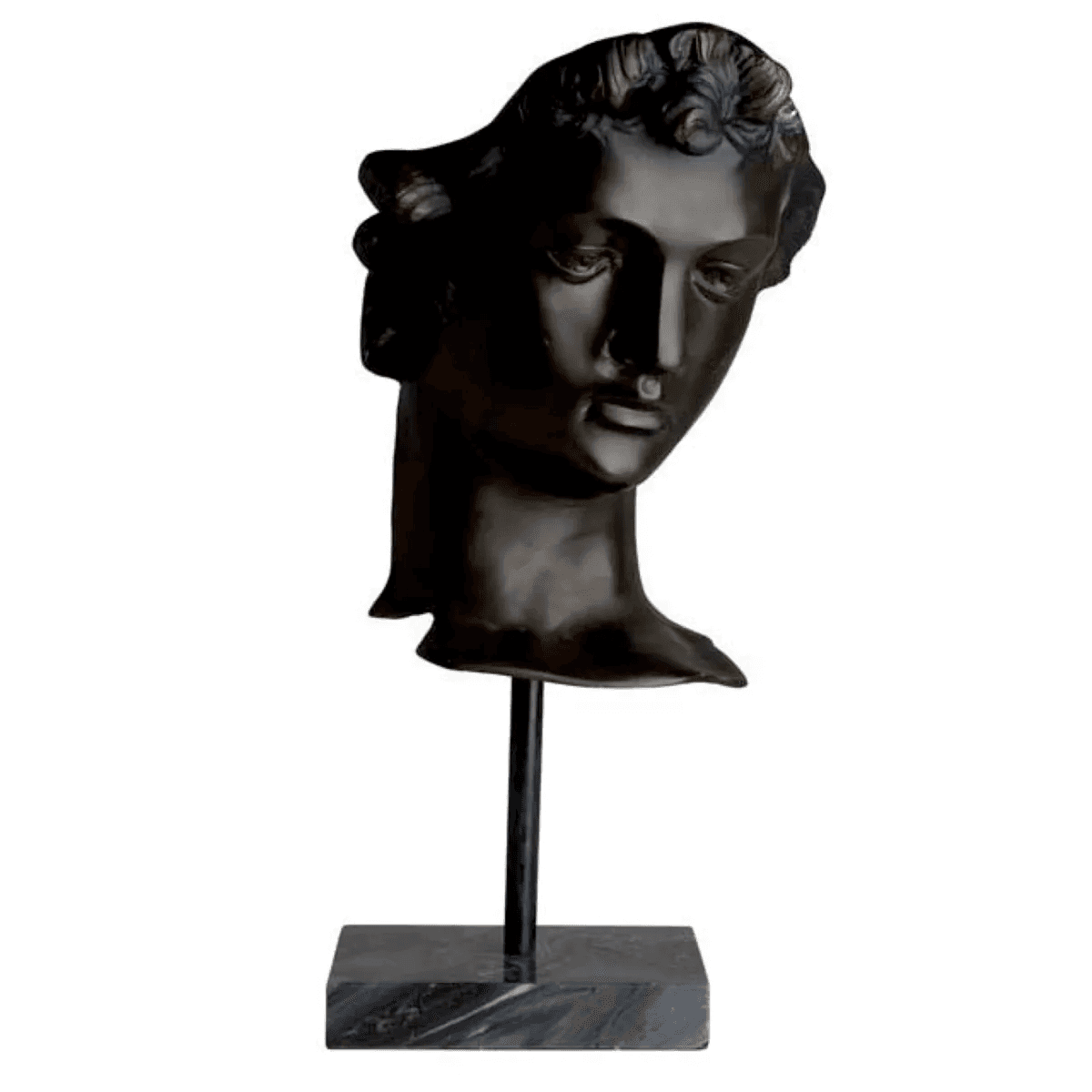 Eichholtz Head of David Sculpture, Antique Bronze, Black Base, 14.57"W (105797 YV0J03YY0E)