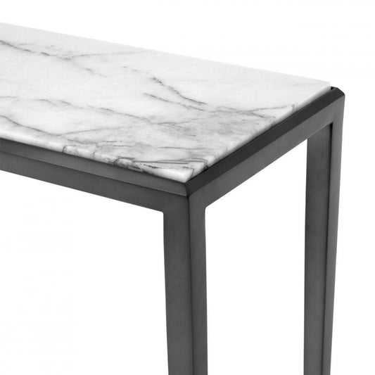 Eichholtz Henley Console, Small, White Marble, Bronze, 35.43"W (111466 YV0J03YW0P)