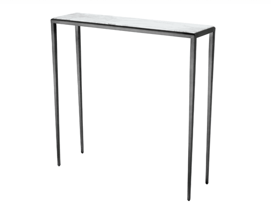 Eichholtz Henley Console, Small, White Marble, Bronze, 35.43"W (111466 YV0J03YW0P)