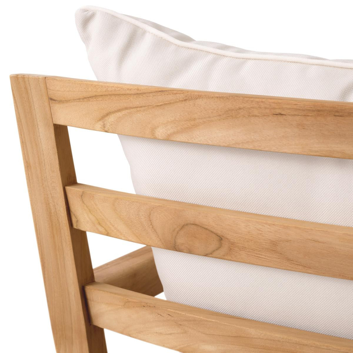 Eichholtz Hera Outdoor Armchair, Natural Teak, Off-White, 27.17"W (117349 YV0J041QVR)