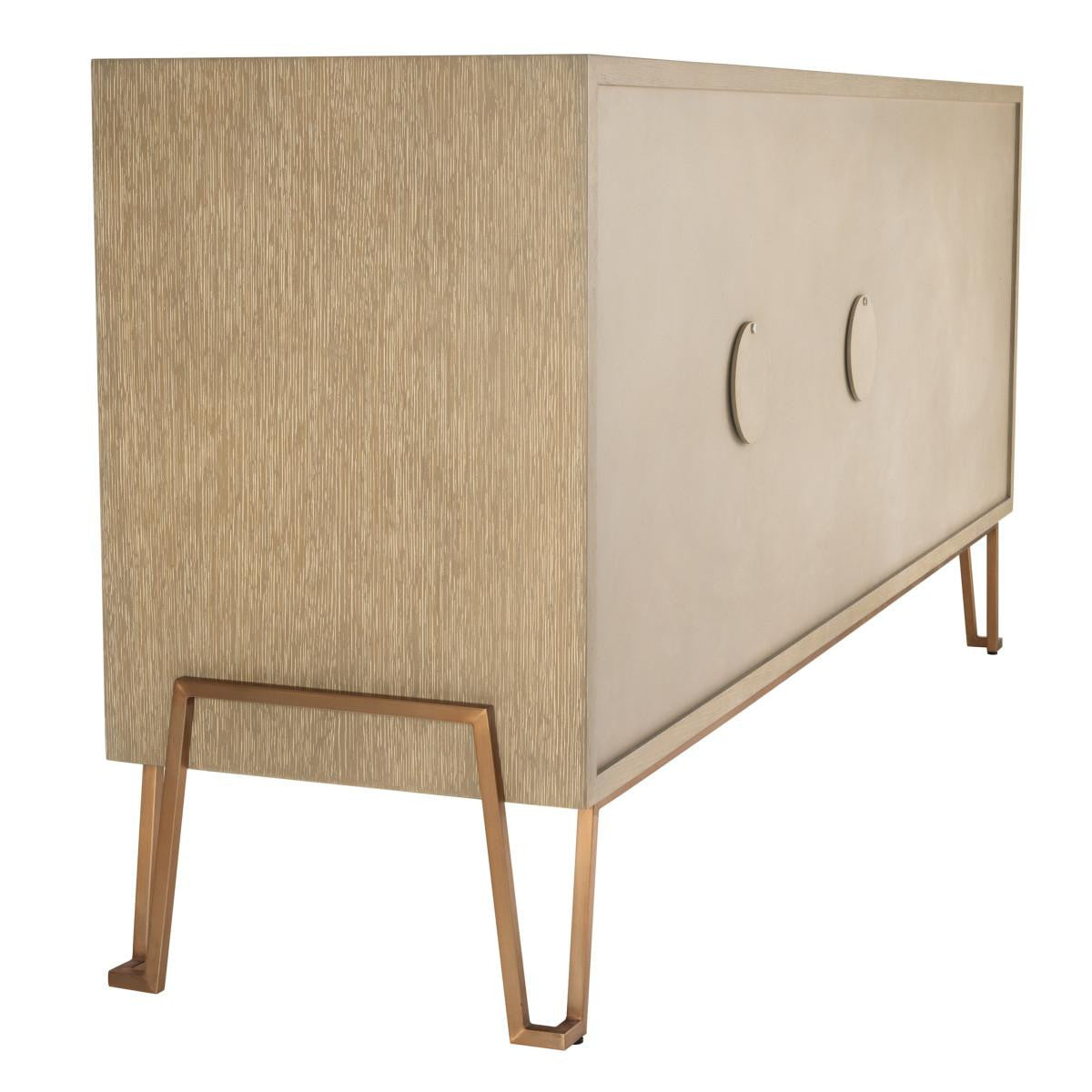 Eichholtz Highland Dresser, Washed Oak, Brushed Brass, 71.26"W (111458 YV0J03YXZD)
