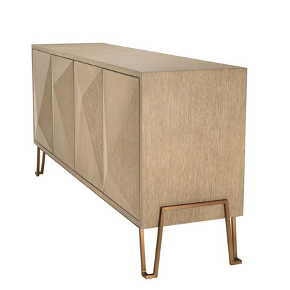 Eichholtz Highland Dresser, Washed Oak, Brushed Brass, 71.26"W (111458 YV0J03YXZD)