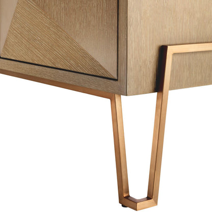 Eichholtz Highland Dresser, Washed Oak, Brushed Brass, 71.26"W (111458 YV0J03YXZD)