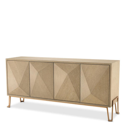 Eichholtz Highland Dresser, Washed Oak, Brushed Brass, 71.26"W (111458 YV0J03YXZD)