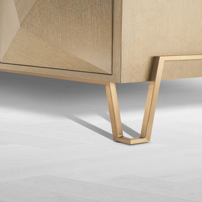 Eichholtz Highland Dresser, Washed Oak, Brushed Brass, 71.26"W (111458 YV0J03YXZD)