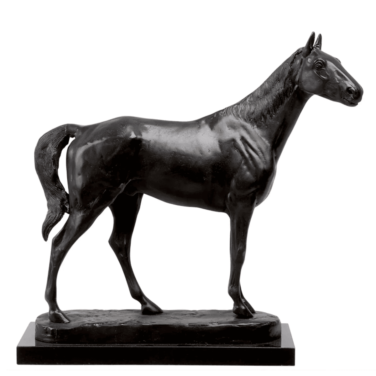 Eichholtz Horse Rodondo Sculpture, Antique Bronze, Granite Base, 22.83"W (107403 YV0J03YY0G)