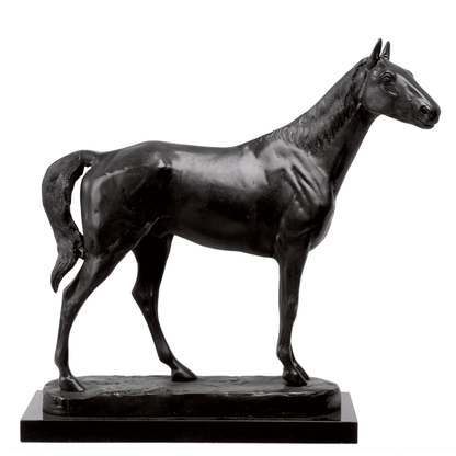 Eichholtz Horse Rodondo Sculpture, Antique Bronze, Granite Base, 22.83"W (107403 YV0J03YY0G)