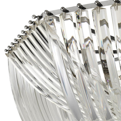 Eichholtz Hyeres Flush Mount, 4-Light, Clear Acrylic, Nickel, 35.43"W (111840UL YV0J03YT3G)