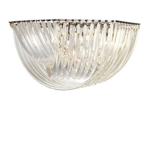 Eichholtz Hyeres Flush Mount Clear, Nickel