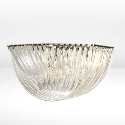 Eichholtz Hyeres Flush Mount, 4-Light, Clear Acrylic, Nickel, 35.43"W (111840UL YV0J03YT3G)