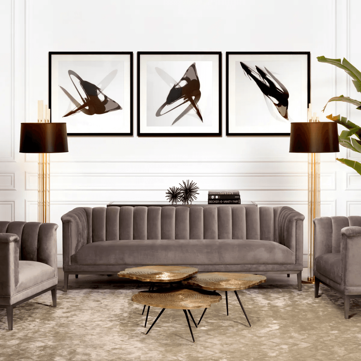 Eichholtz Ivan Melotti Wall Art, Set of 2, Black Frame, 36.61"W (109443 YV0J041TR4)