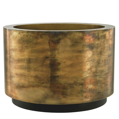 Eichholtz Jasper Planter, Large, Vintage Brass, Black Base, 31.3"W (114013 YV0J041TQT)
