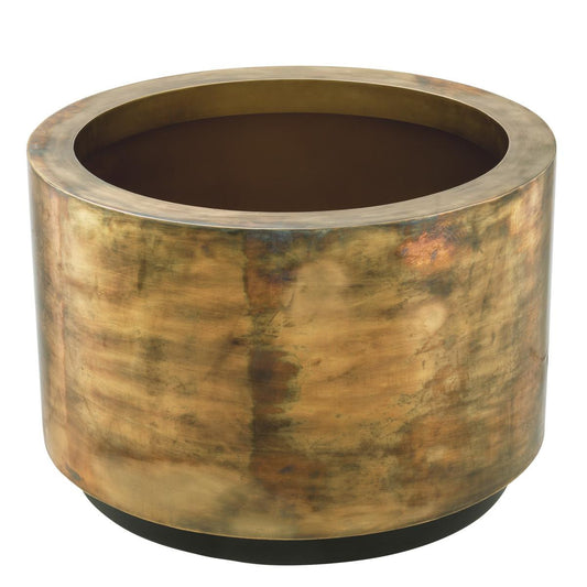 Eichholtz Jasper Planter, Large, Vintage Brass, Black Base, 31.3"W (114013 YV0J041TQT)