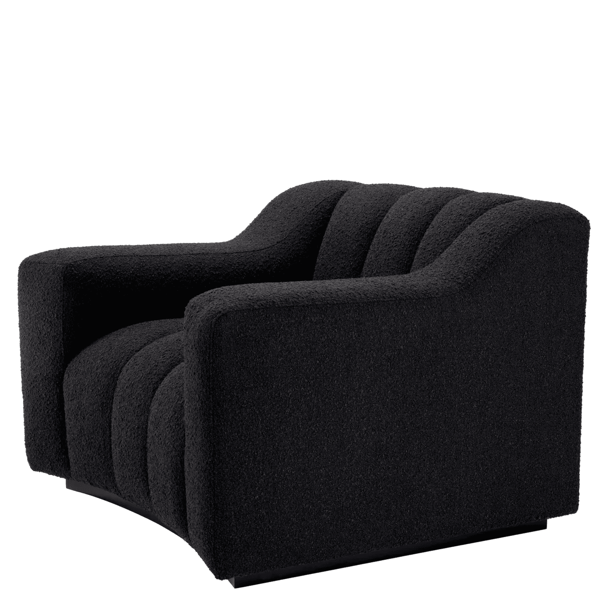 Eichholtz Kelly Armchair, Black Boucle Fabric, 30.91"H (A115206 YV0J03YU11)