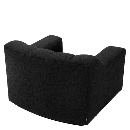 Eichholtz Kelly Armchair, Black Boucle Fabric, 30.91"H (A115206 YV0J03YU11)