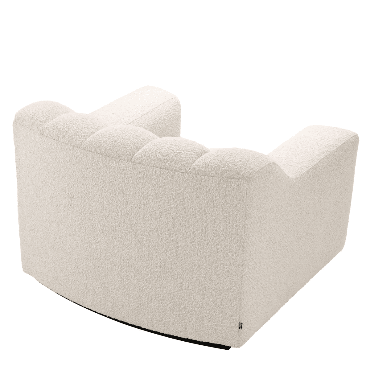 Eichholtz Kelly Armchair, Boucle Cream Fabric, Black Base, 30.91"H (A115142 YV0J03YU12)