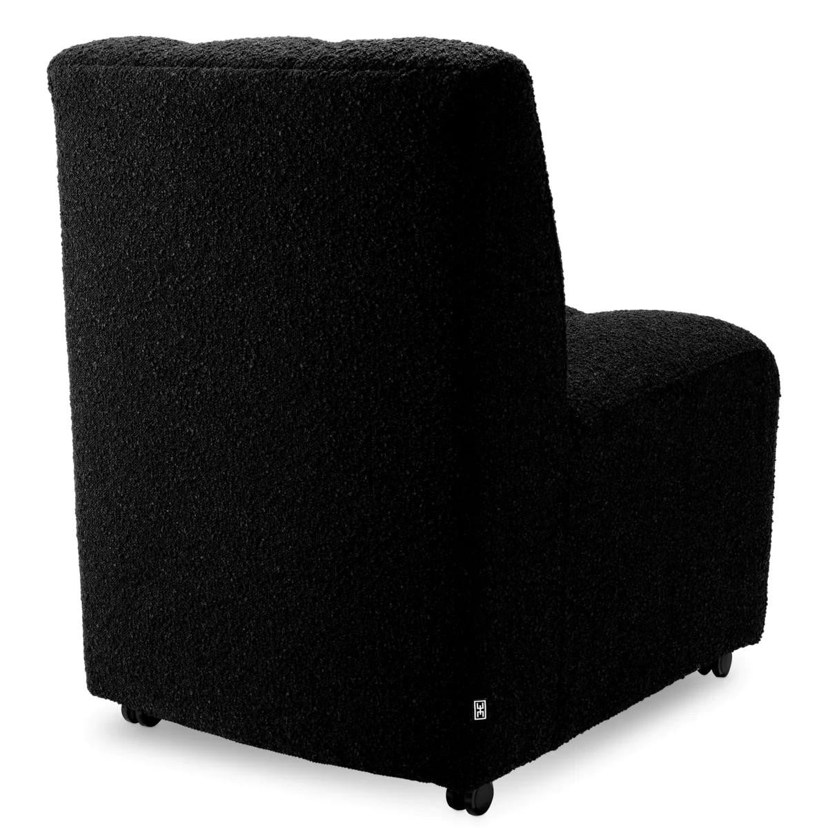 Eichholtz Kelly Dining Chair, Black Boucle Fabric, 33.07"H (A115977 YV0J03YXY7)