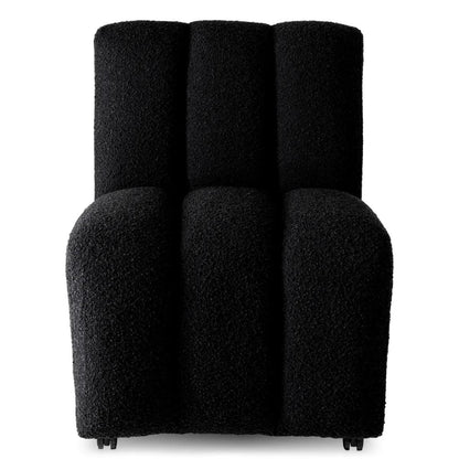 Eichholtz Kelly Dining Chair, Black Boucle Fabric, 33.07"H (A115977 YV0J03YXY7)
