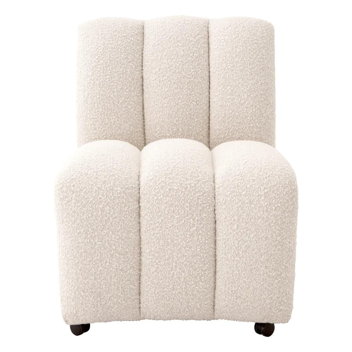 Eichholtz Kelly Dining Chair, Boucle Cream Fabric, 33.07"H (A115428 YV0J03YXY8)