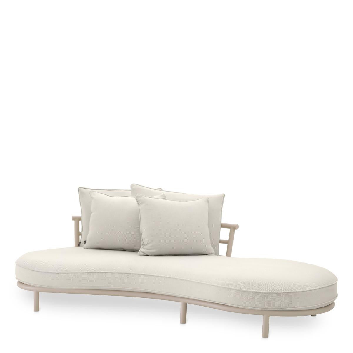 Eichholtz Laguno Outdoor Sofa, Left Side Direction, Lewis Off-White Fabric, Sand, 86.61"W (116075 YV0J041RT2)