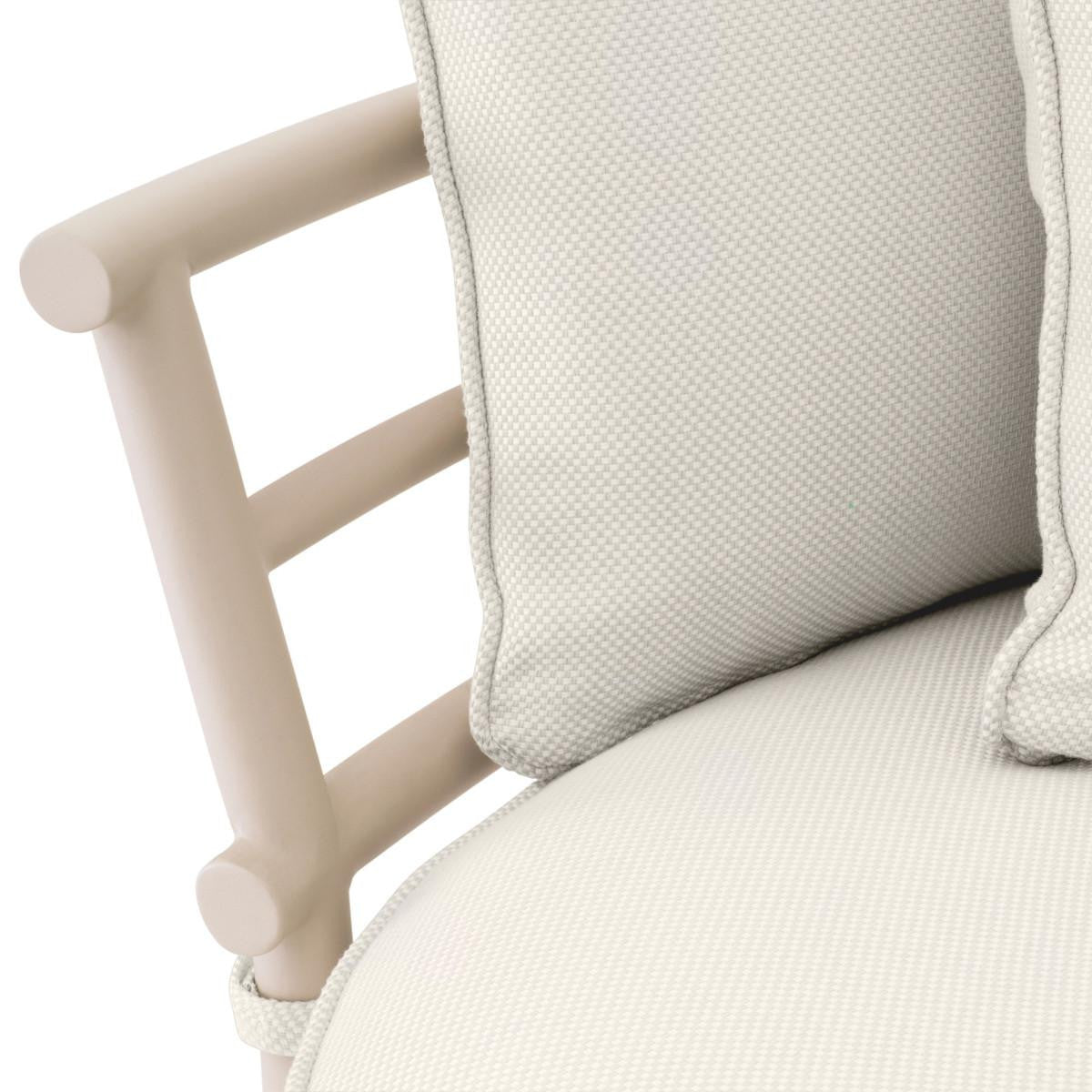 Eichholtz Laguno Outdoor Sofa, Left Side Direction, Lewis Off-White Fabric, Sand, 86.61"W (116075 YV0J041RT2)