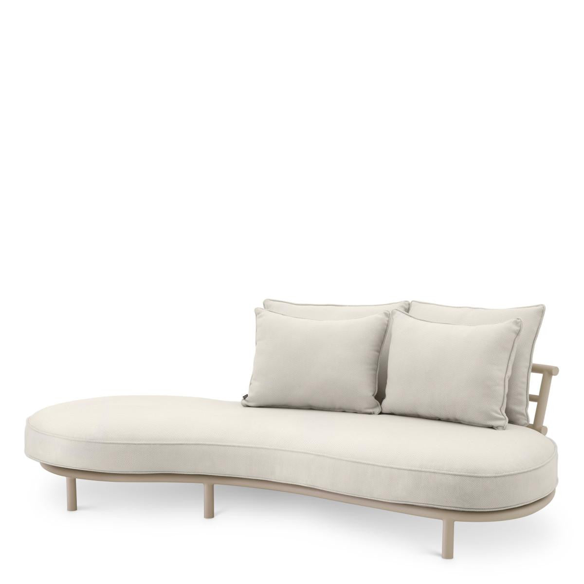 Eichholtz Laguno Outdoor Sofa, Right Side Direction, Lewis Off-White Fabric, Sand, 86.61"W (116076 YV0J041RT3)