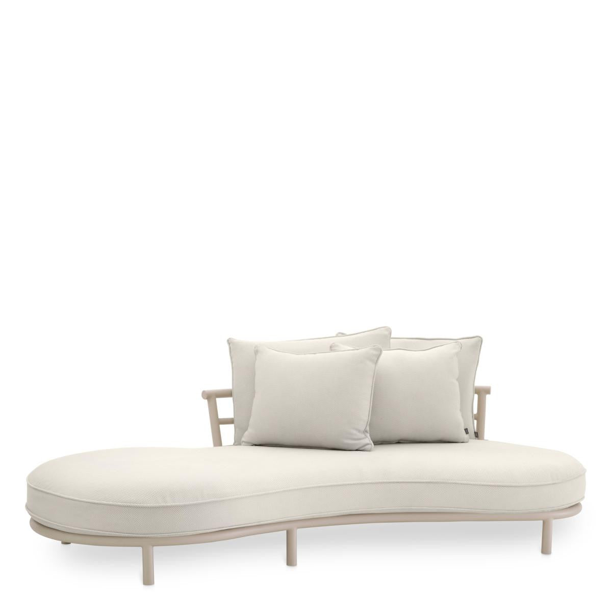 Eichholtz Laguno Outdoor Sofa, Right Side Direction, Lewis Off-White Fabric, Sand, 86.61"W (116076 YV0J041RT3)