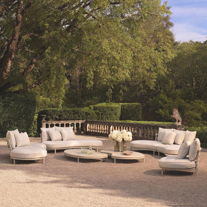 Eichholtz Laguno Outdoor Sofa, Right Side Direction, Lewis Off-White Fabric, Sand, 86.61"W (116076 YV0J041RT3)
