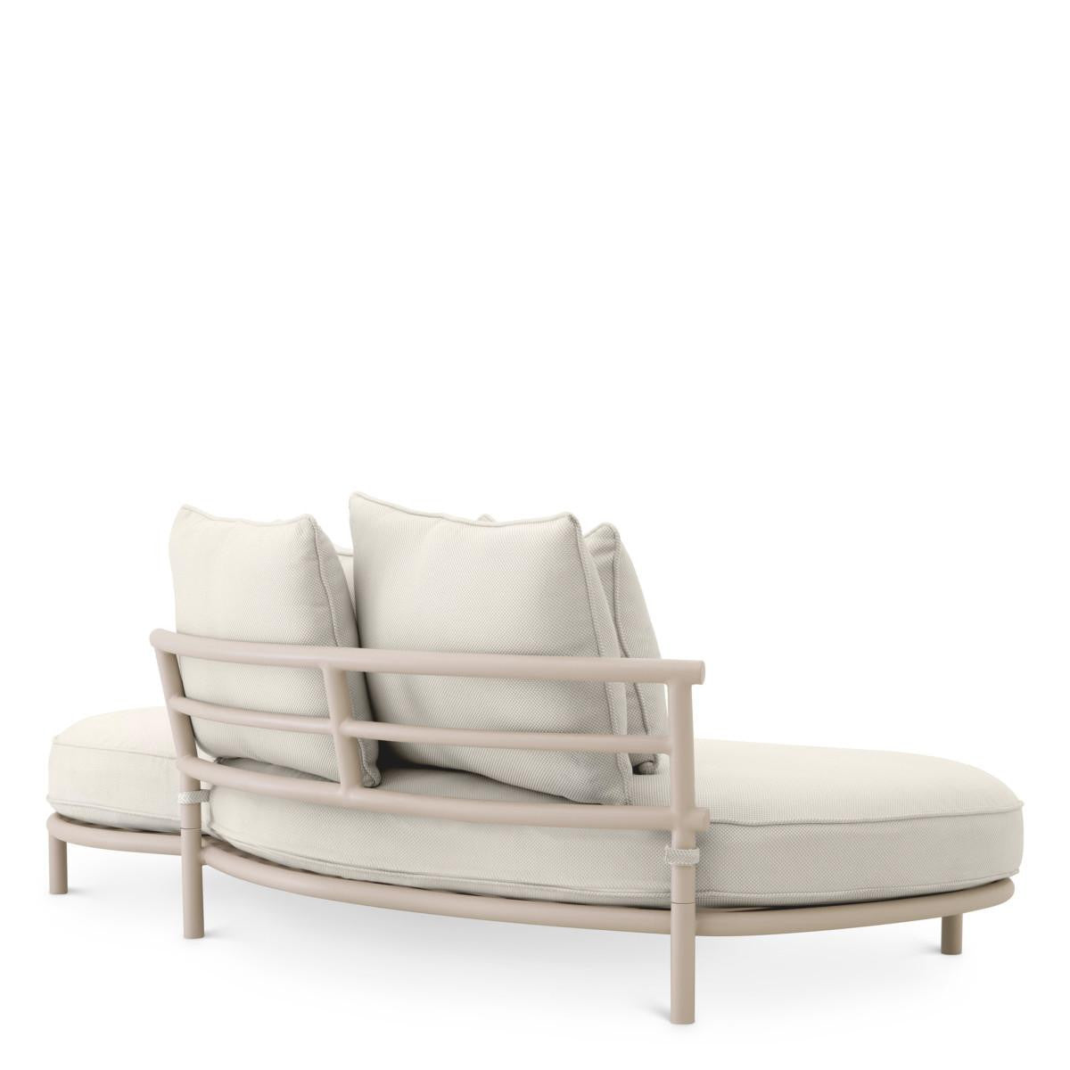 Eichholtz Laguno Outdoor Sofa, Right Side Direction, Lewis Off-White Fabric, Sand, 86.61"W (116076 YV0J041RT3)
