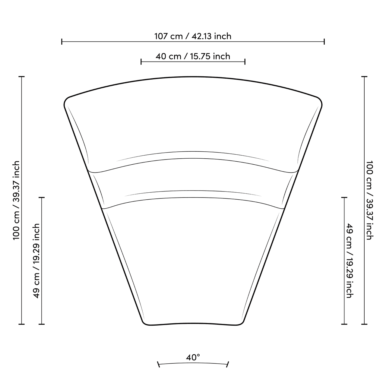 Eichholtz Lindau Sectional Sofa Inside Corner, Lyssa Off-White Fabric, Black Feet, 42.13"W (A116817 YV0J041VPT)