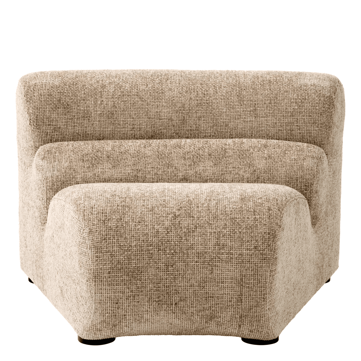 Eichholtz Lindau Sectional Sofa Inside Corner, Lyssa Sand Fabric, Black Feet, 42.13"W (A117133 YV0J041VPU)
