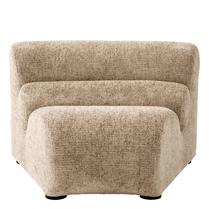 Eichholtz Lindau Sectional Sofa Inside Corner, Lyssa Sand Fabric, Black Feet, 42.13"W (A117133 YV0J041VPU)