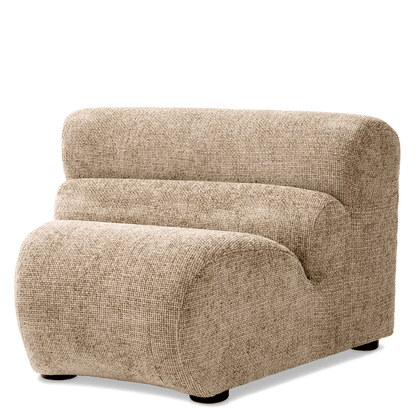 Eichholtz Lindau Sectional Sofa Inside Corner, Lyssa Sand Fabric, Black Feet, 42.13"W (A117133 YV0J041VPU)