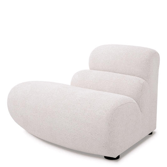 Eichholtz Lindau Sectional Sofa Outside Corner, Lyssa Off-White Fabric, Black Feet, 40.94"W (A116816)