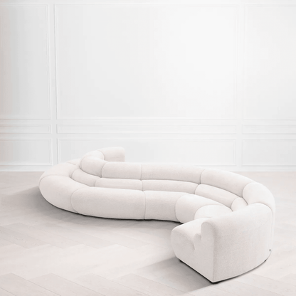 Eichholtz Lindau Sectional Sofa Outside Corner, Lyssa Off-White Fabric, Black Feet, 40.94"W (A116816 YV0J041VPV)