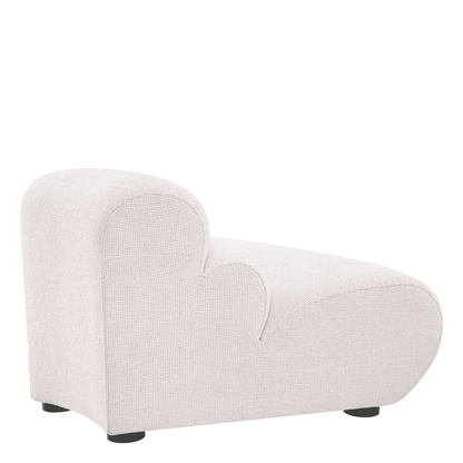 Eichholtz Lindau Sectional Sofa Outside Corner, Lyssa Off-White Fabric, Black Feet, 40.94"W (A116816 YV0J041VPV)