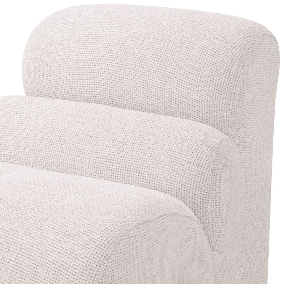 Eichholtz Lindau Sectional Sofa Outside Corner, Lyssa Off-White Fabric, Black Feet, 40.94"W (A116816 YV0J041VPV)