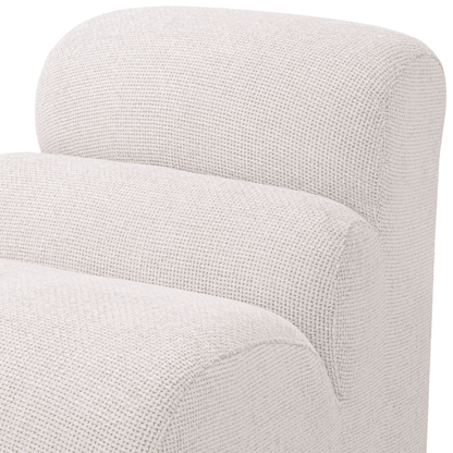 Eichholtz Lindau Sectional Sofa Outside Corner, Lyssa Off-White Fabric, Black Feet, 40.94"W (A116816 YV0J041VPV)